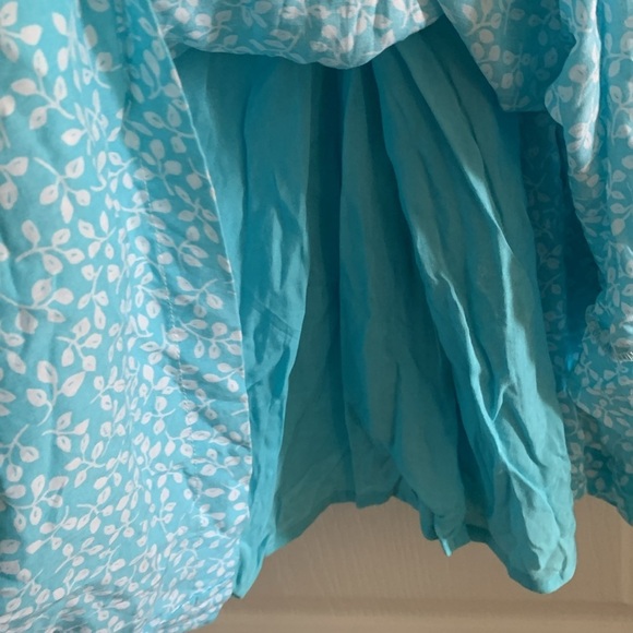 DRAPER JAMES RSVP Keyhole Pleat Neck Dress‎ Turquoise Blue White XXL  NWT - Picture 5 of 12